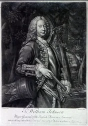 Sir William Johnson, graviert von Charles Spooner, 1756